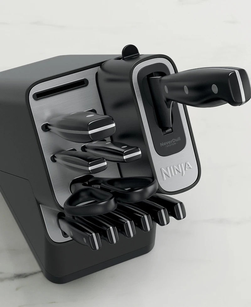 Ninja Foodi NeverDull Essential 12-Piece Built-in Sharpener Knife System