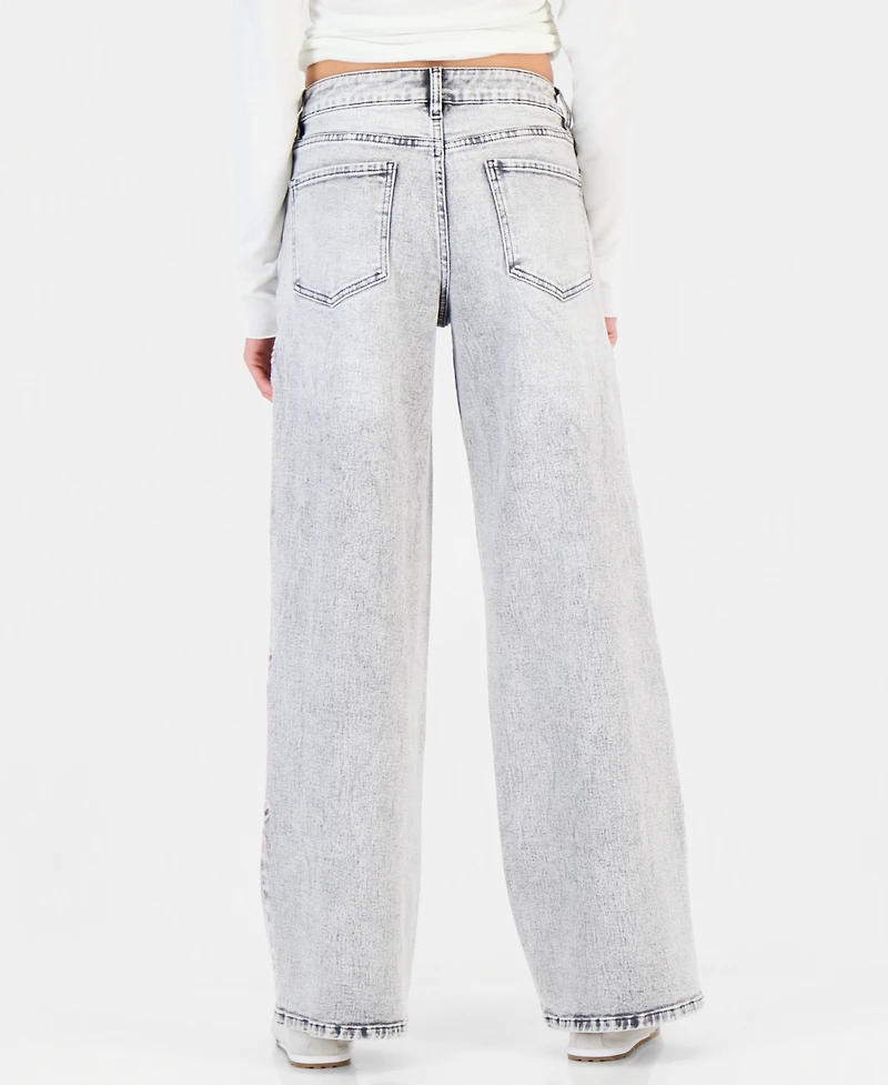 Madden Girl Women's Ultra 90s High-Rise Wide-Leg Jeans