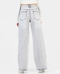 Madden Girl Women's Ultra 90s High-Rise Wide-Leg Jeans
