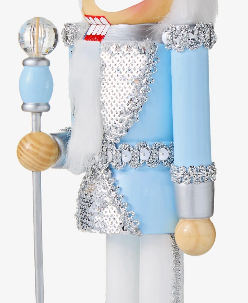 Holiday Lane Opulence Silver-Tone and Light Blue Nutcracker, Macy's Exclusive