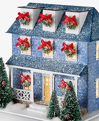 Holiday Lane Whimsy Town House with Bow Trim and Trees Decor, Macy's Exclusive