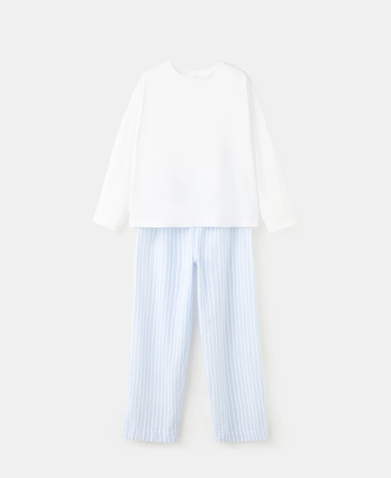Mango Women's Two-Piece Cotton Striped Pyjamas