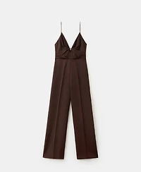 Mango Women's V-Neck Long Jumpsuit
