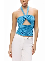Nocturne Women's Cut-Out Draped Blouse