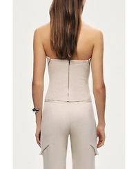 Nocturne Women's Strapless Lace-Up Bustier