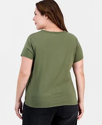 Love Tribe Plus Snoopy Graphic Applique T-Shirt