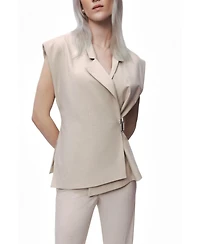 Nocturne Women's Belted Double-Breasted Vest