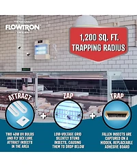 Flowtron Indoor Bug Zapper, Electric Fly Killer, 80W Uv Light, Sticky Trap, 1200 Sq Ft, Ul Certified