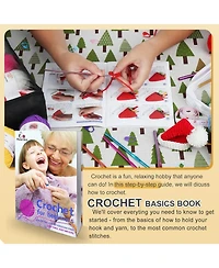 Aeelike Crochet Yarn Kit - 1093 Yards Acrylic Yarn for Knitting, Full Crochet Kit for Beginners with Aluminum Crochet Hooks, Instruction Book