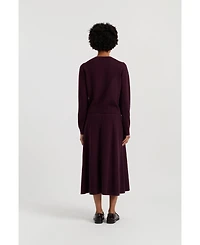 Chinti & Parker Women's Wool Cashmere Midi Skirt
