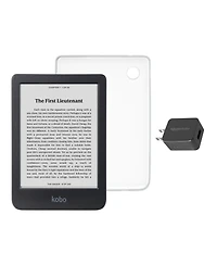 Kobo Clara Bw 6 inch 16GB eReader with Clear Case and Ac Bundle
