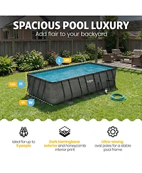 Funsicle 18 Feet Oasis Designer Lap Above Ground Pool with Pump