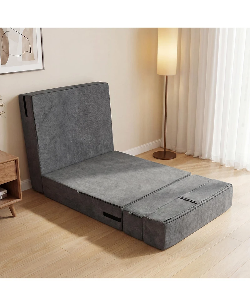 Costway 4-in-1 Folding Sofa Bed, Convertible Sleeper Chair for Adults, Fold Out Couch