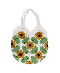 John Bead Sunflower Tote Bag Floral Crochet Diy Kit for Beginners