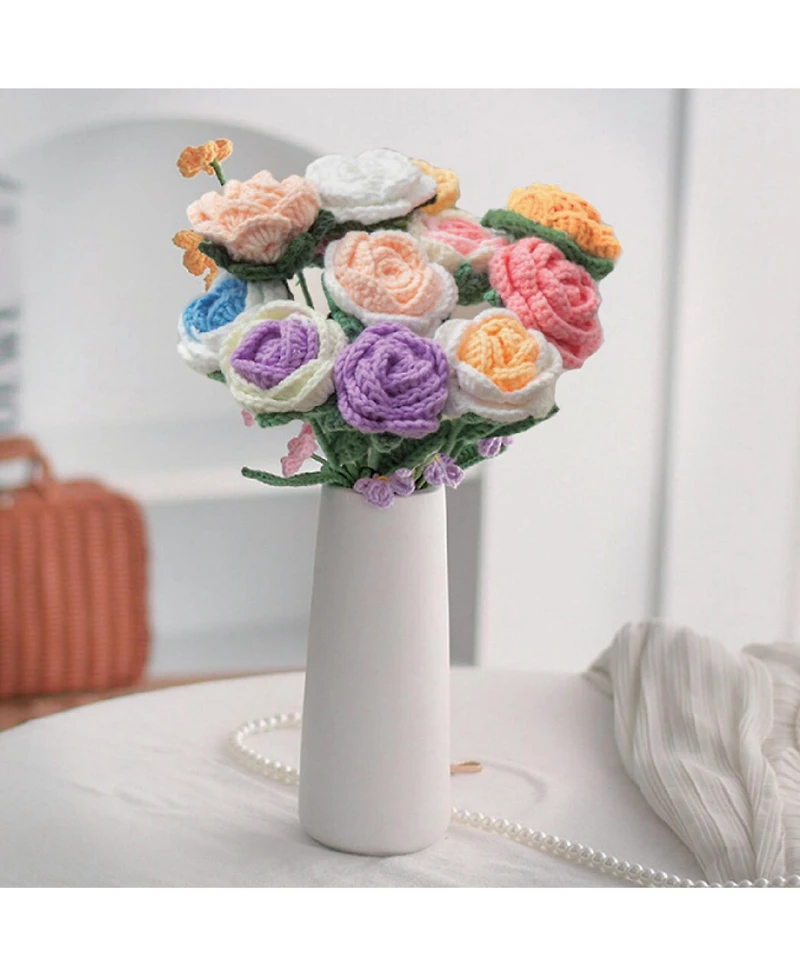 John Bead Bouquet Kit Floral Crochet Diy Kit for Beginners