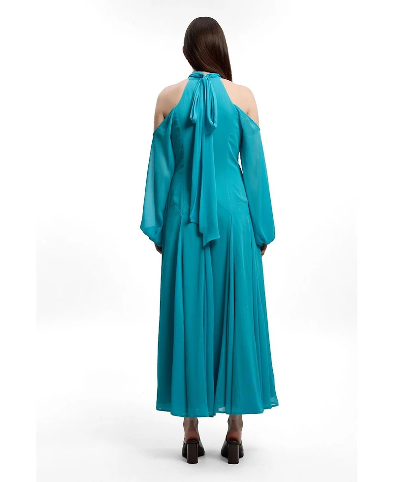 Karen Millen Women's Cold Shoulder Maxi Dress