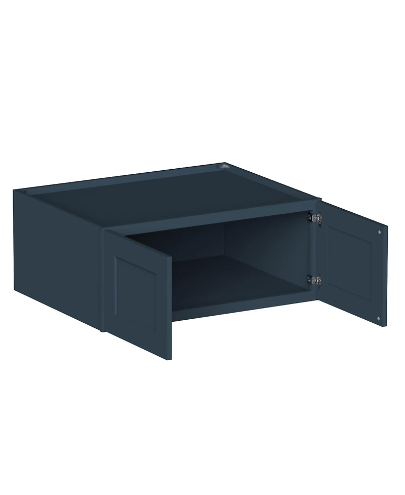 Boyel Living Double Door Deep Wall Cabinets, Ready to Assemble Kitchen Cabinet with Solid Wood Frame, Soft-Close Slides and Hinge