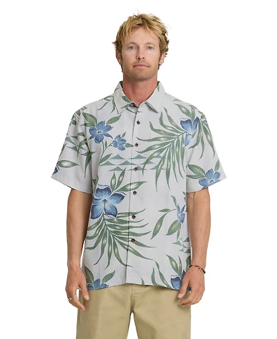 Quiksilver Waterman Men's Palapa Floral Short-Sleeve Shirt