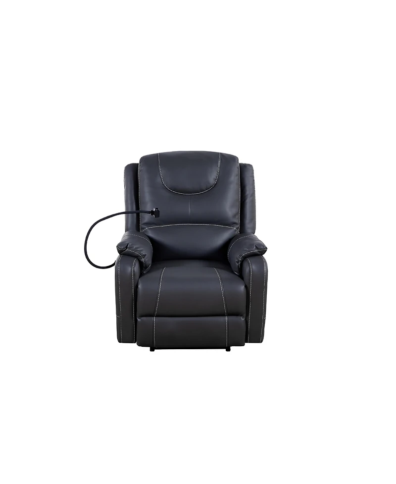Clihome Power Reclining Sofa with Zero Gravity, Massage & Heat, Usb Ports, Phone Holder & Side Storage