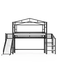 Streamdale Furniture Twin Loft Bed with Storage Stairs Wardrobe Usb Ports and Led Lights