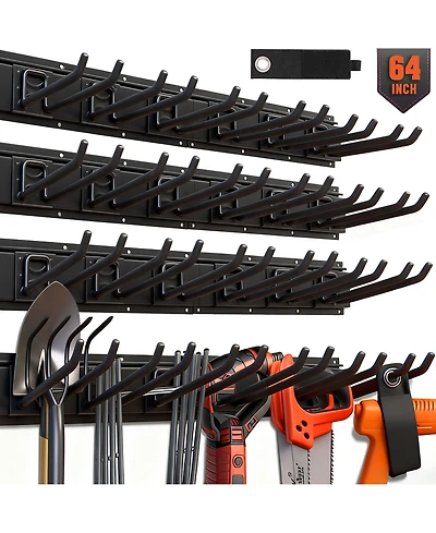 Xdovet Heavy Duty Garage Rack 4 Rails 9 Hooks