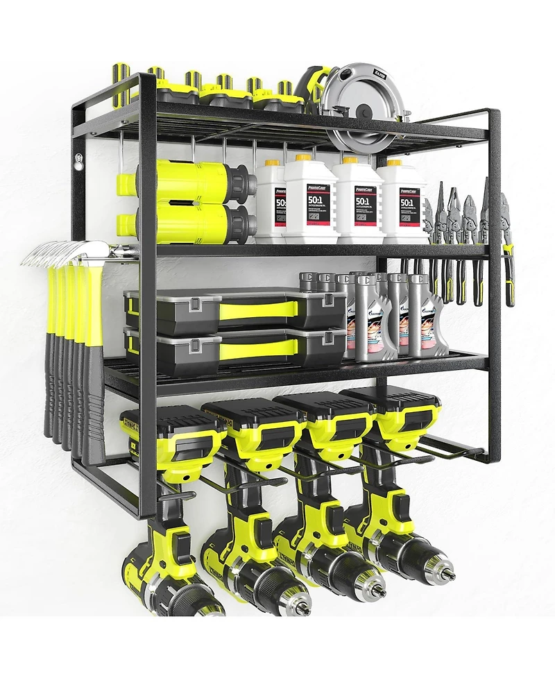 Xdovet Power Tool Organizer Wall Mount Rack Drill Holder Pliers Hammer Storage