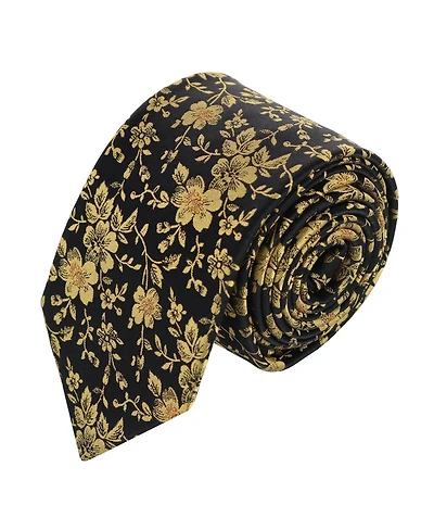 Trafalgar Men's Midas Floral Novelty Silk Necktie