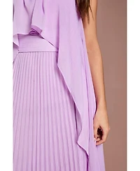 Coast Women's Cape Sleeve Pleated Maxi Dress