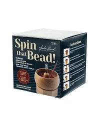 John Bead Mini Wooden Bead Spinner with 2 Beading Needles, Manual String Bead Loader, Spinning Tool for Diy Craft Jewelry Making