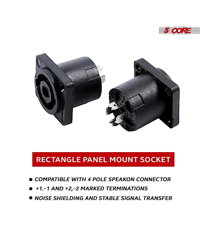 5 core Speakon Adapter High Quality Audio Jack Male Audio Pin Speaker Adapter Connector