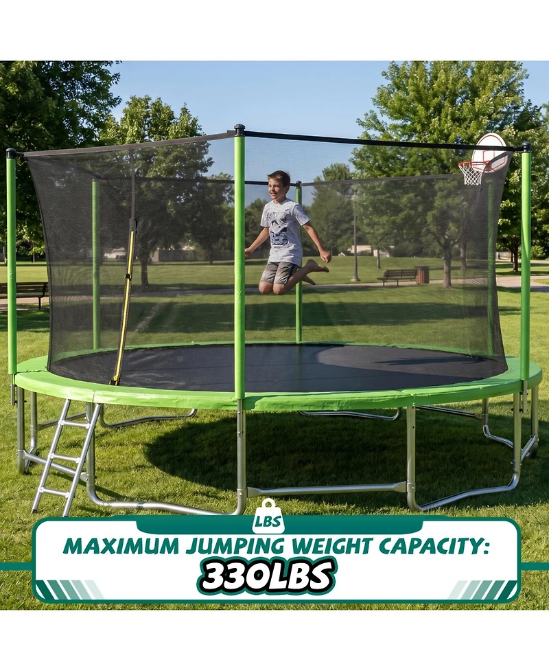 Zeny Upgraded Classic Trampoline with Balance Bar