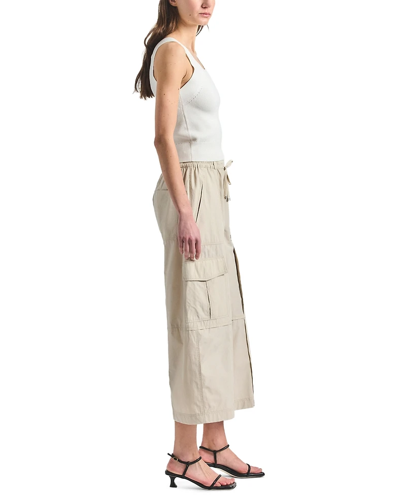 Derek Lam 10 Crosby Women's Ruth Cropped High-Rise Wide-Leg Cargo Pants