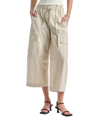 Derek Lam 10 Crosby Women's Ruth Cropped High-Rise Wide-Leg Cargo Pants