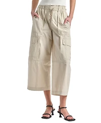 Derek Lam 10 Crosby Women's Ruth Cropped High-Rise Wide-Leg Cargo Pants