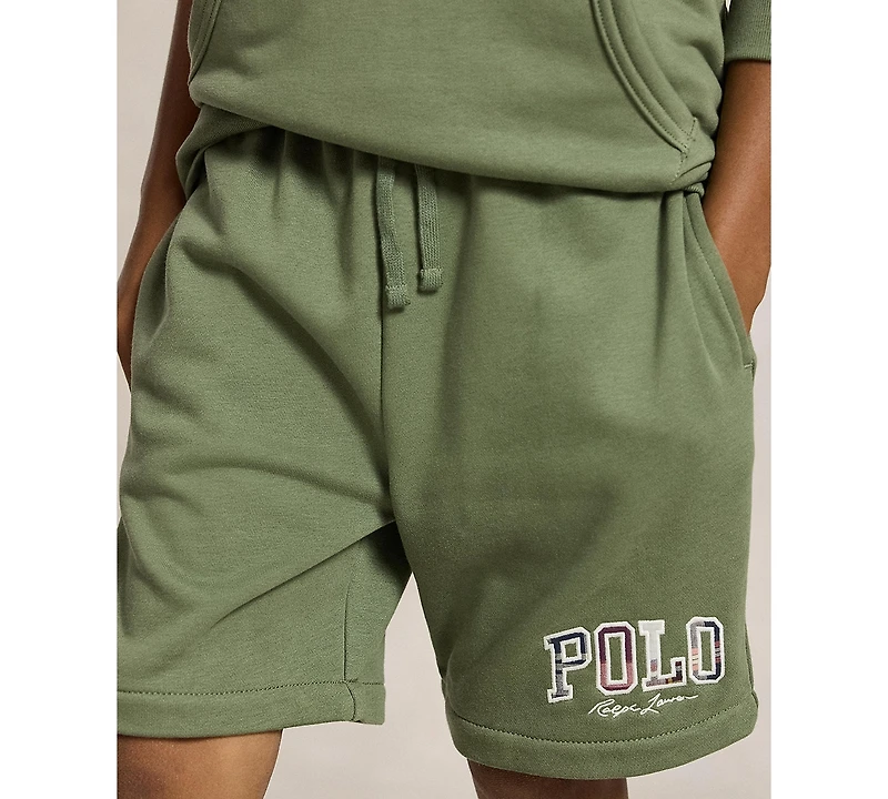 Polo Ralph Lauren Boys' 8-20 Madras-Logo French Terry Shorts