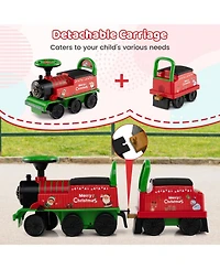 Mecale 6V Ride on Train 2-Seater with Carriage and Flashing Led Lights