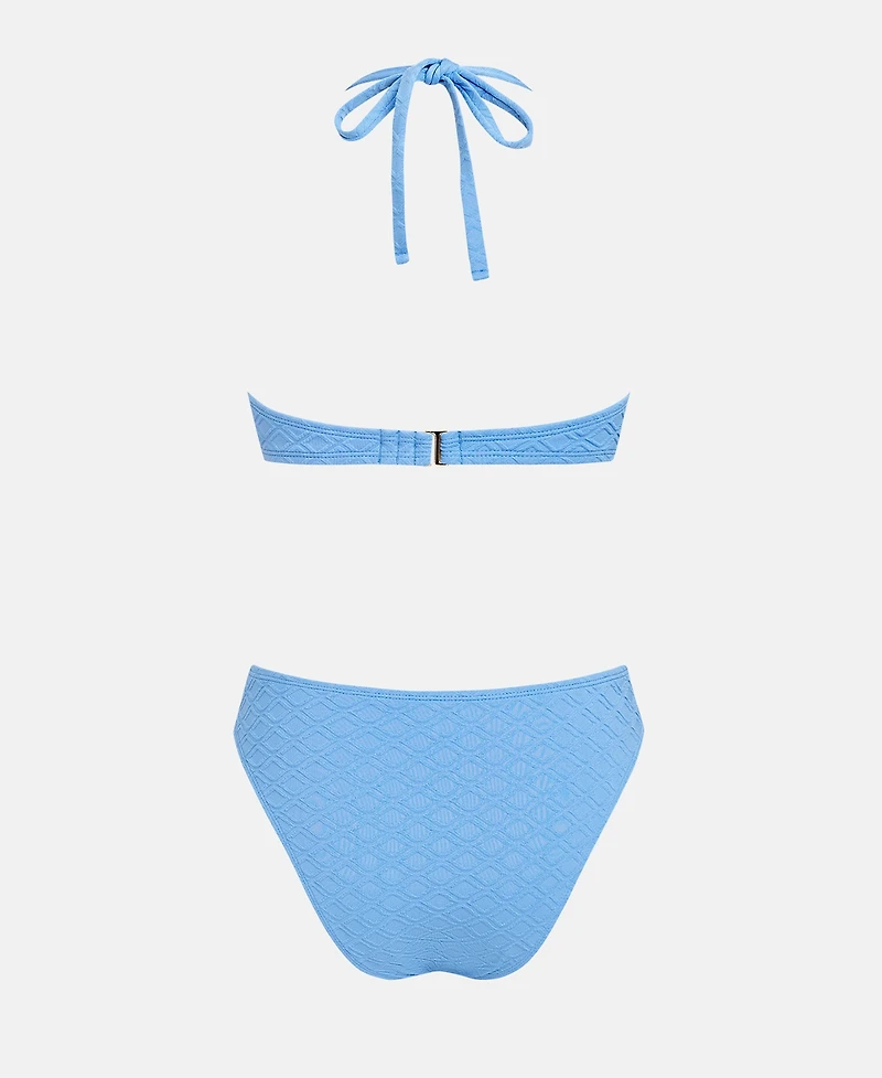 Cupshe Women's Floral Halter Bikini Set with Sarong