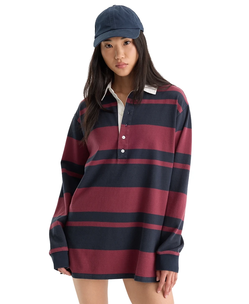 Good American Women's The Rugby Collared Mini Dress