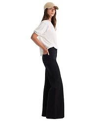 Good American Women's Waist High-Rise Wide Palazzo Jeans