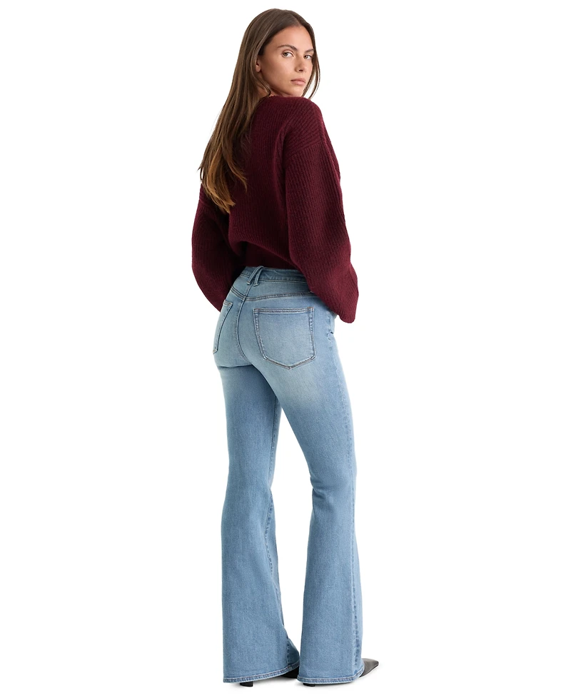Good American Women's Legs Mid-Rise Flare Jeans