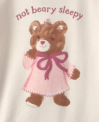 Carter's Toddler Girls' 2T-5T Bear Varsity Snug Fit Sleep & Play, 4-Piece Set