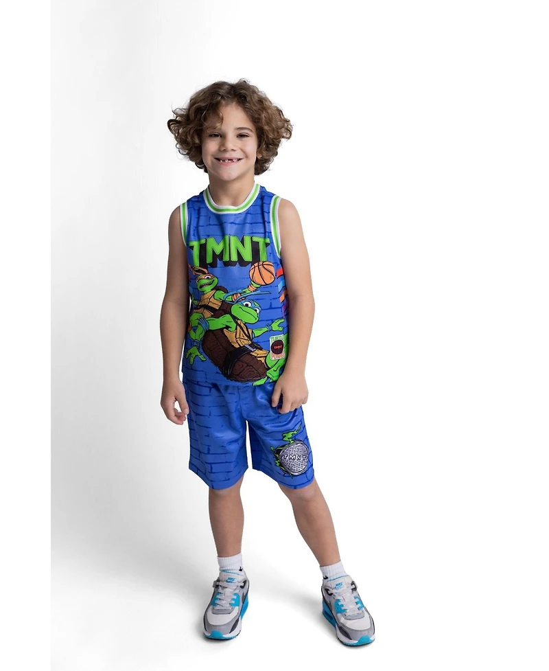 Teenage Mutant Ninja Turtles Toddler Boys' 2T- 4T Athletic Basketball Jersey and Shorts Set