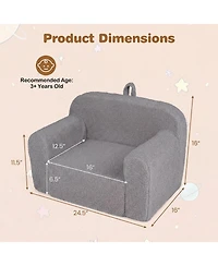 Slickblue Kids Couch with Anti-Slip Bottom, Portable Toddler Seating