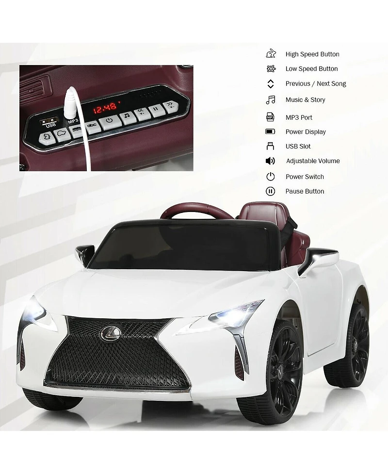 Mecale Kids Ride Lexus LC500 Licensed Remote Control Electric Vehicle