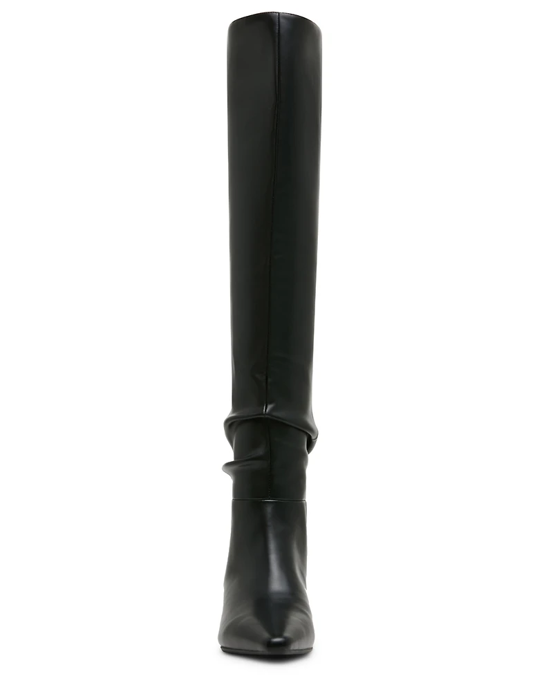 Madden Girl Women's Elite Block Heel Over The Knee Slouch Boots