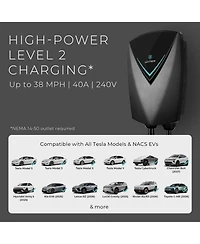 Lectron Nexus Level 2 Tesla Nacs Ev Charger 40A 240V Etl 23FT Nema 14-50