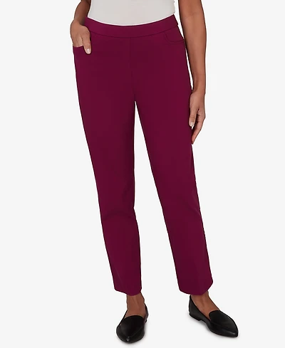 Alfred Dunner Petite Colored Allure Stretch Short-Length Pants
