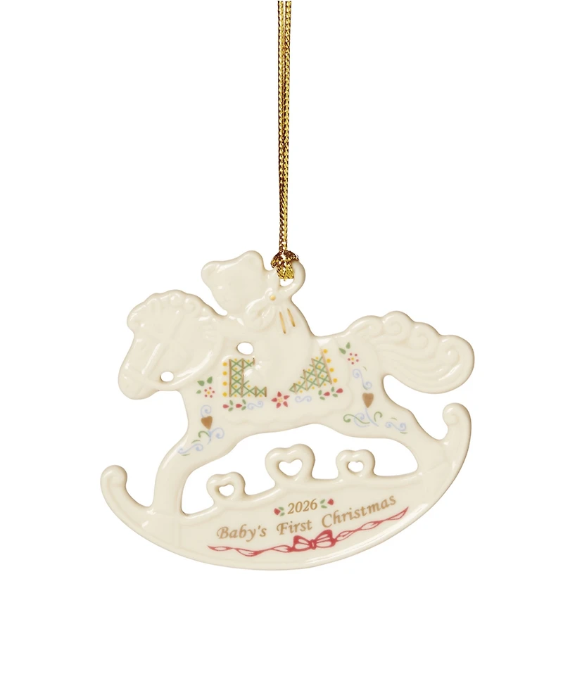 Lenox 2026 Baby's 1st Christmas Rocking Horse Ornament