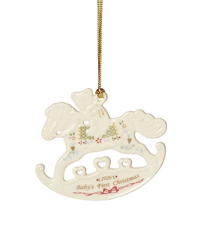 Lenox 2026 Baby's 1st Christmas Rocking Horse Ornament