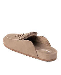 Dearfoams Women's Falan Genuine Suede Scuff Slippers